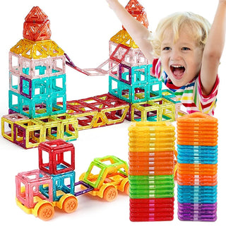 Magnabuilder Set: bloques de construcción magnéticos para niños que fomentan la creatividad y el aprendizaje STEM.