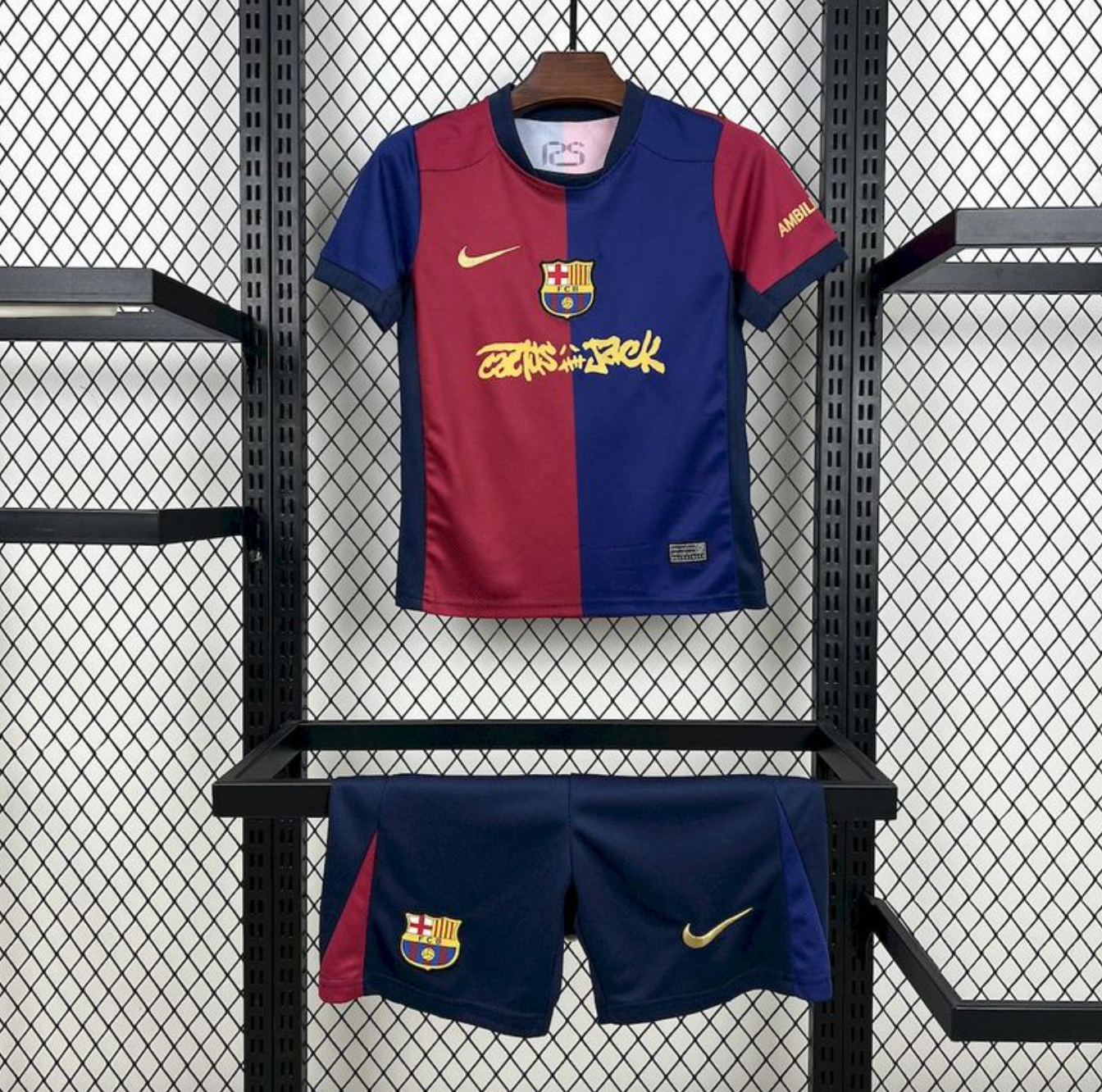 2025 FC Barcelona x Travis Scott Kids Jersey - Away