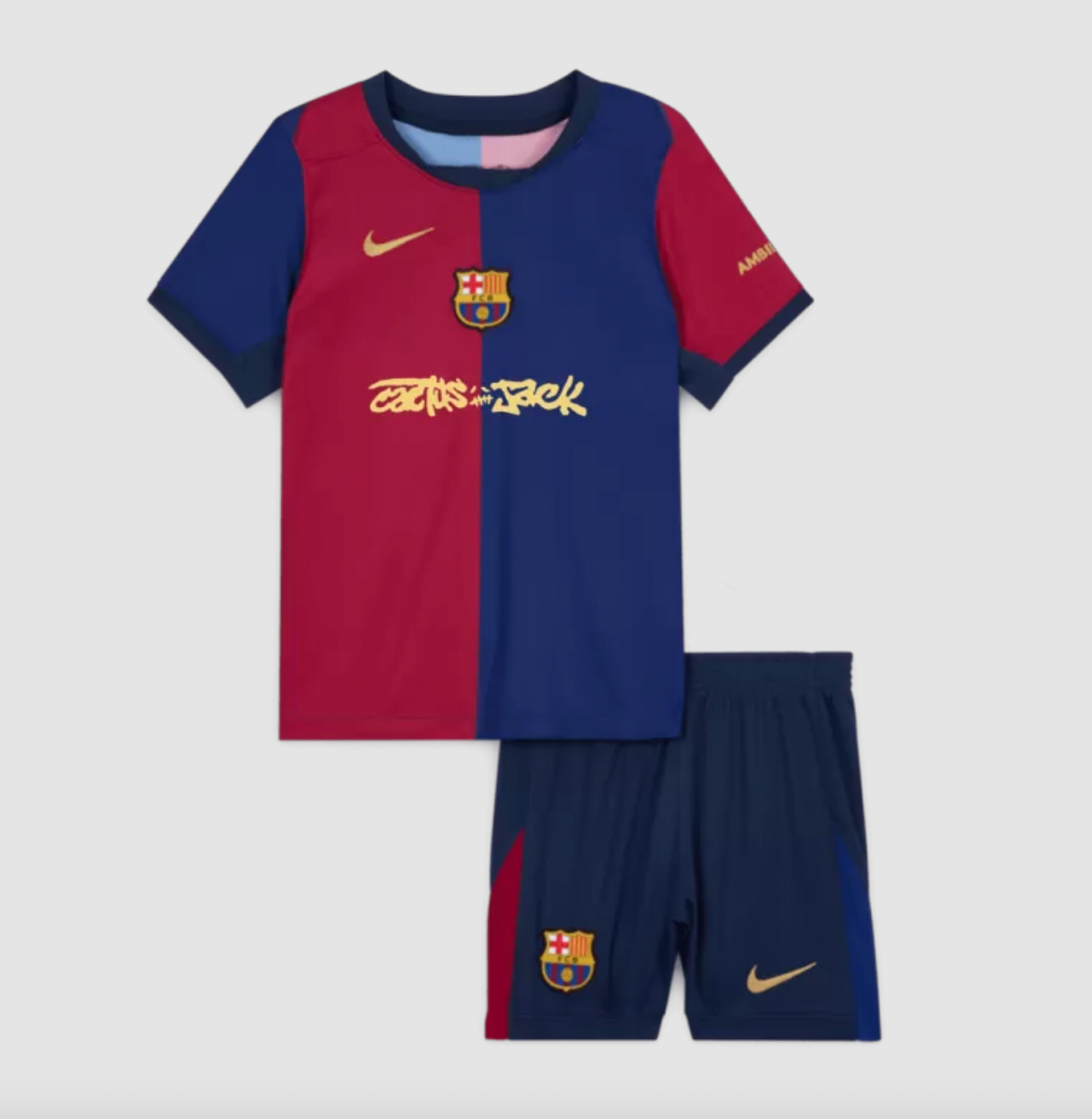 2025 FC Barcelona x Travis Scott Kids Jersey - Away