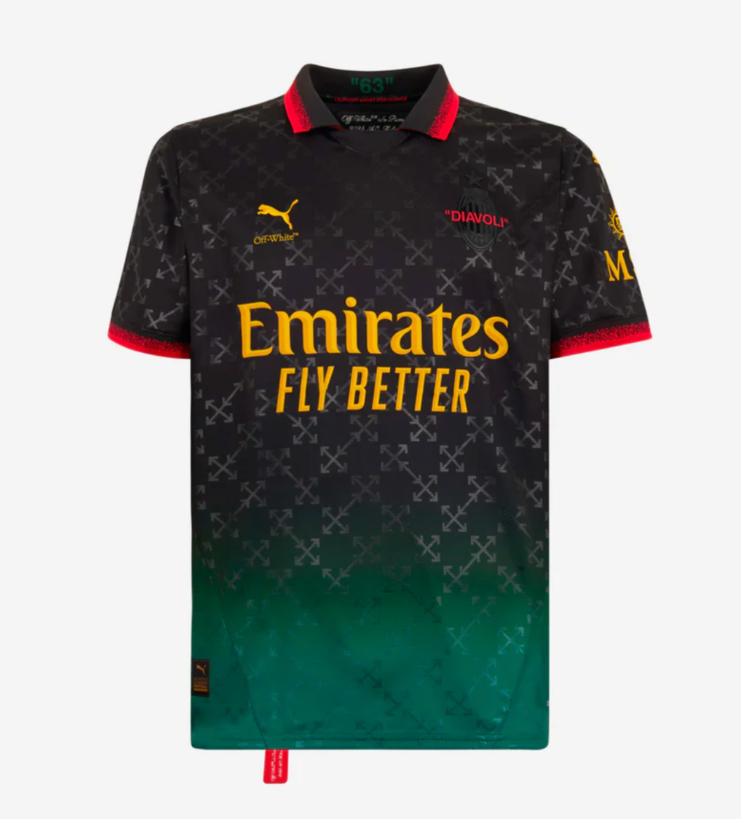 24/25 AC Milan Off-White Jersey - Black