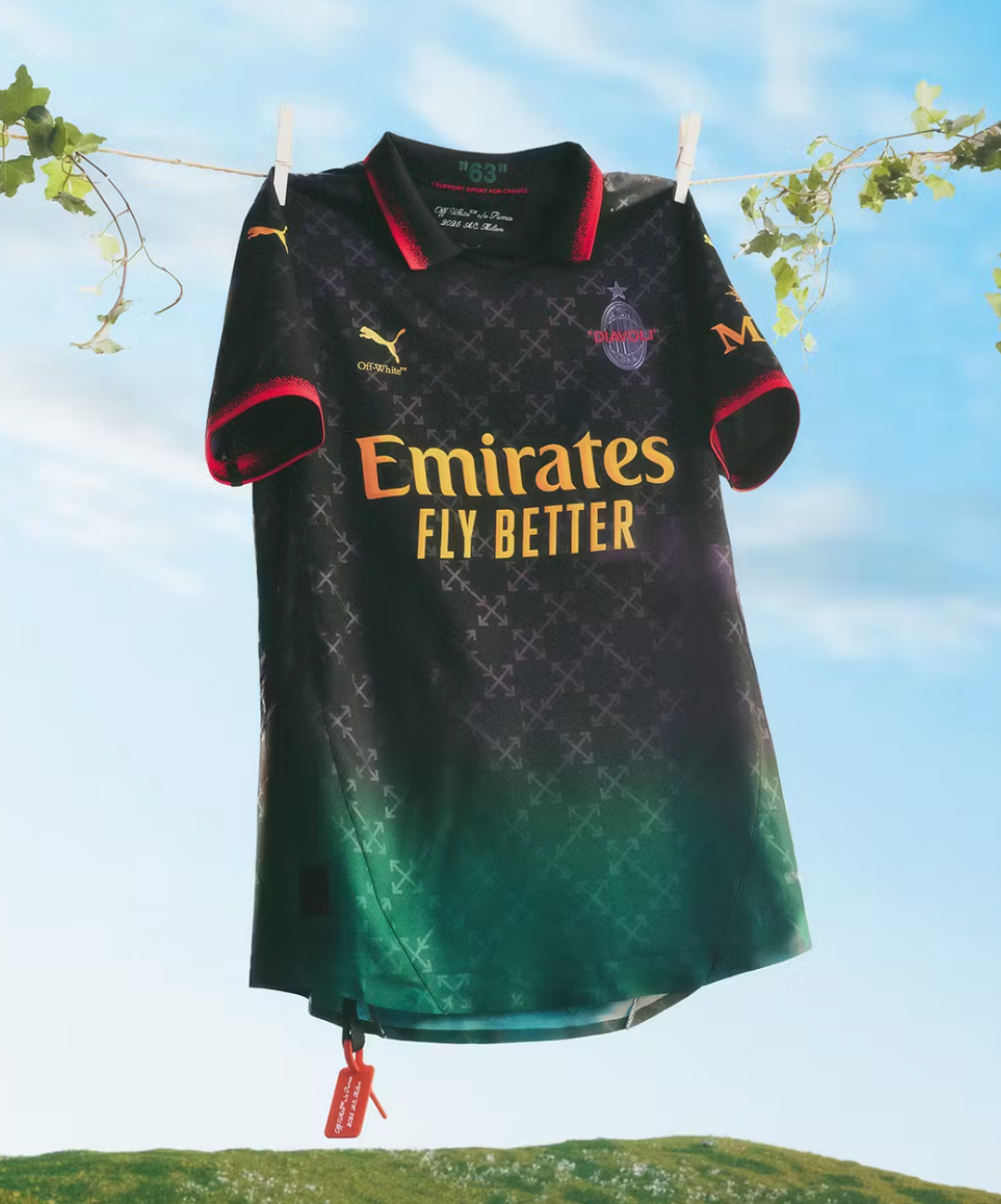 24/25 AC Milan Off-White Jersey - Black
