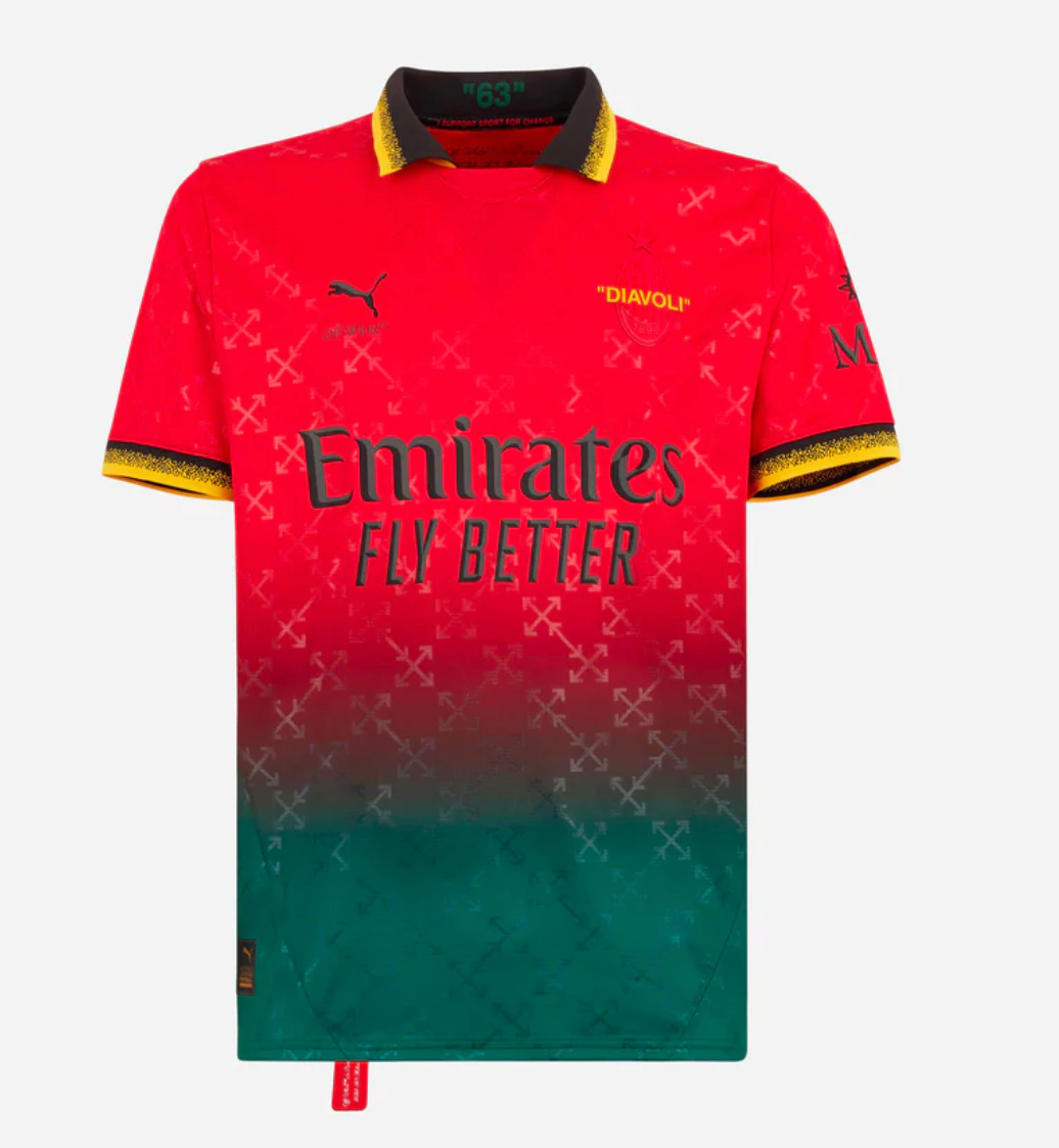 24/25 AC Milan Off-White Jersey - Red