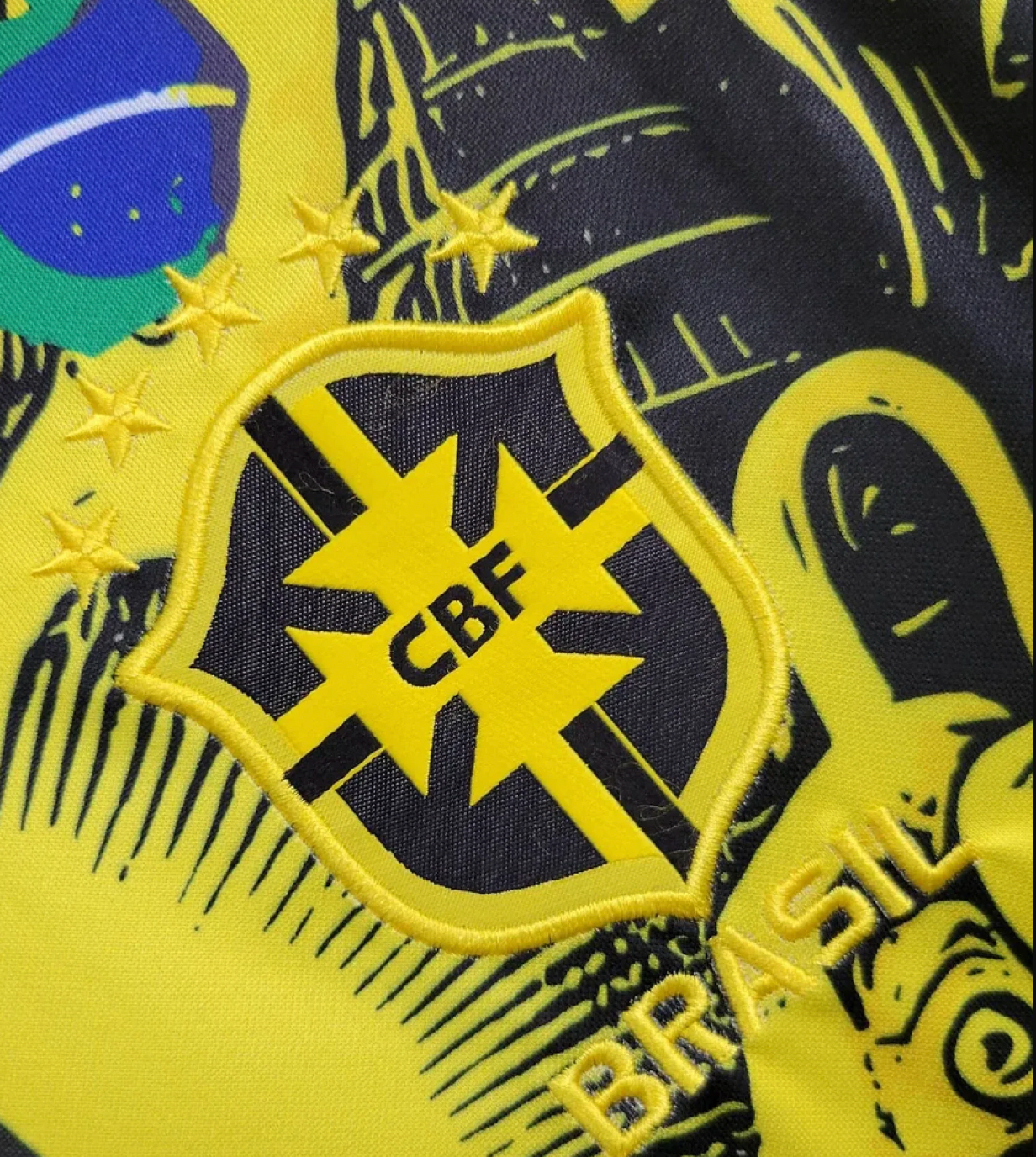 Brazil Statue Corteiz Jersey - Yellow Special Edition