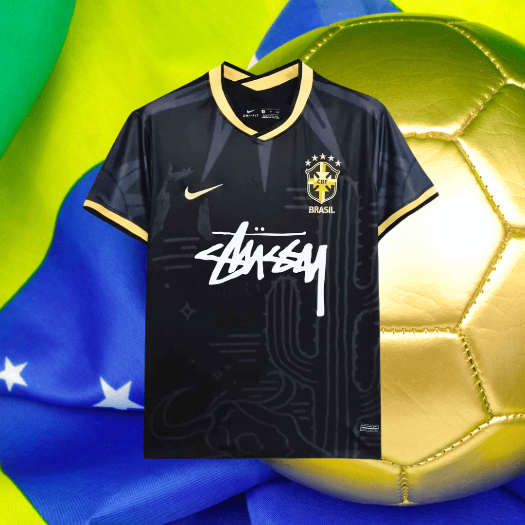 2024 Brazil Stussy Jersey - Black Edition