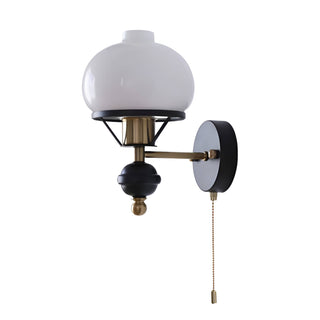Vintage Bauhaus Opal Globe Wall Light