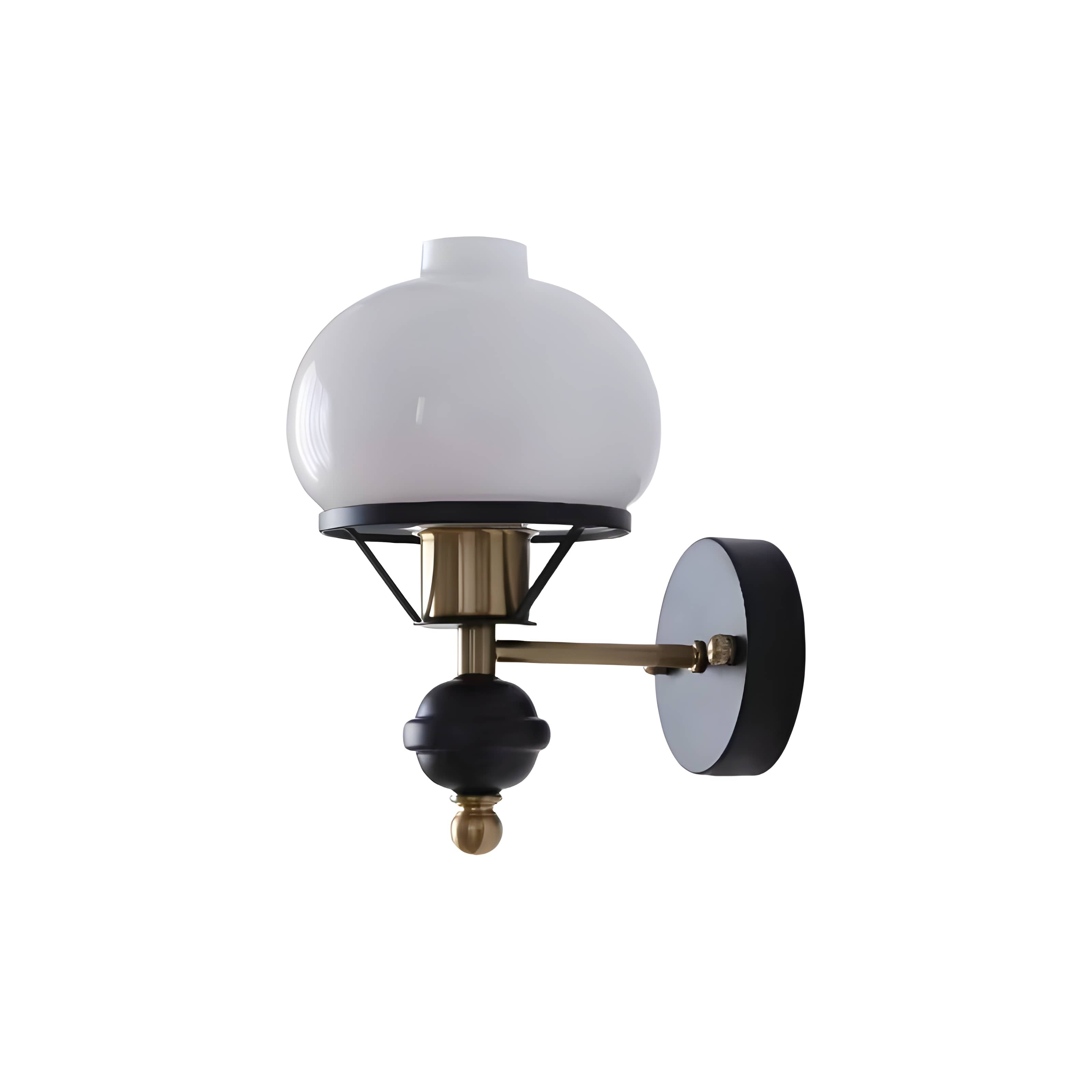 Vintage Bauhaus Opal Globe Wall Light