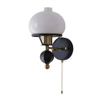 Vintage Bauhaus Opal Globe Wall Light