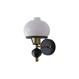 Vintage Bauhaus Opal Globe Wall Light