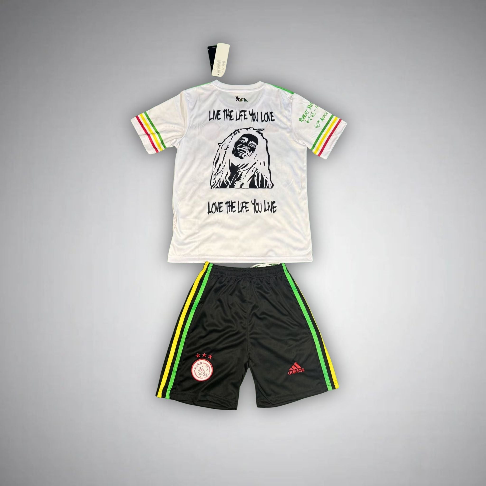 24/25 Ajax Kids Jersey - Bob Marley White
