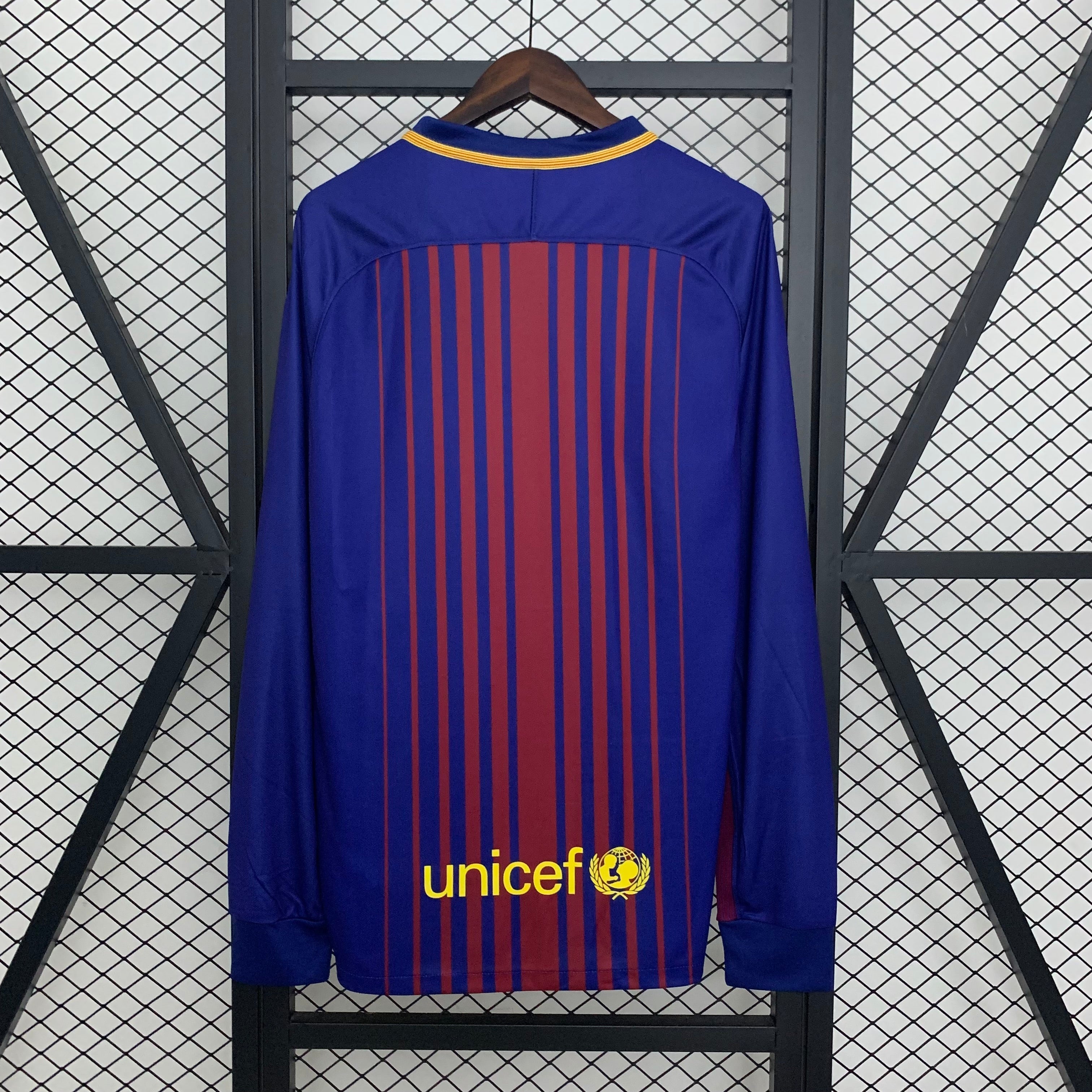 2017/2018 Barcelona Long Sleeve Home Jersey