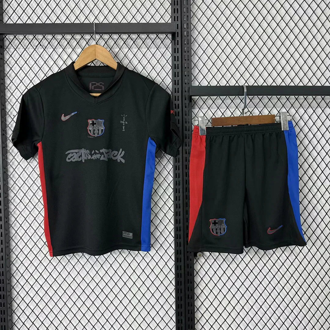 2025 FC Barcelona x Travis Scott Kids Jersey - Home