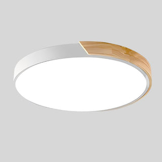Ceiling light wood LED modern flush mount