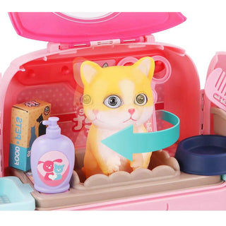 Toyvet Playset – Portable Vet Role Play Set For Kids With Backpack And 16 Accessories