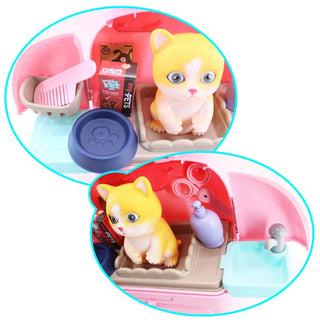 Toyvet Playset – Portable Vet Role Play Set For Kids With Backpack And 16 Accessories