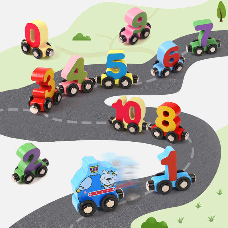 Toytrain – Magnetic Wooden Number Train For Early Learning And Creative Play