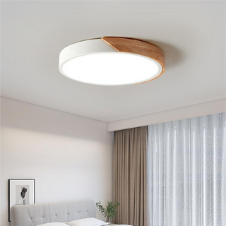 Ceiling light wood LED modern flush mount