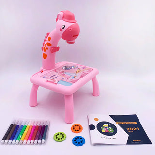 Tablero de dibujo Dinodraw Deluxe: estación de arte reutilizable para niños: diversión creativa y educativa
