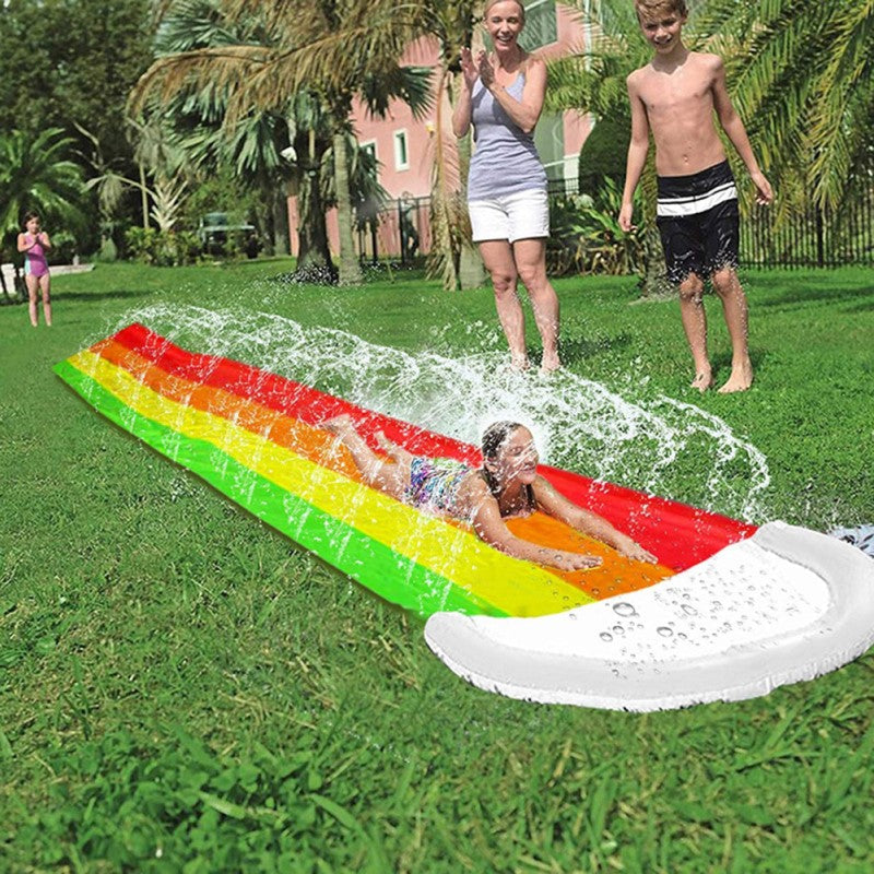 Toyslide Trail Water Slide – Extra-Long Garden Slip Fun With Colorful Rainbow Design